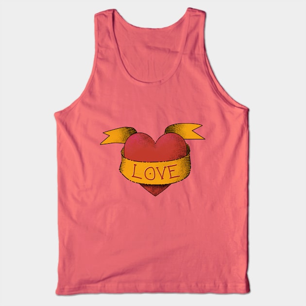 Heart and Banner Tank Top by VDUBYA